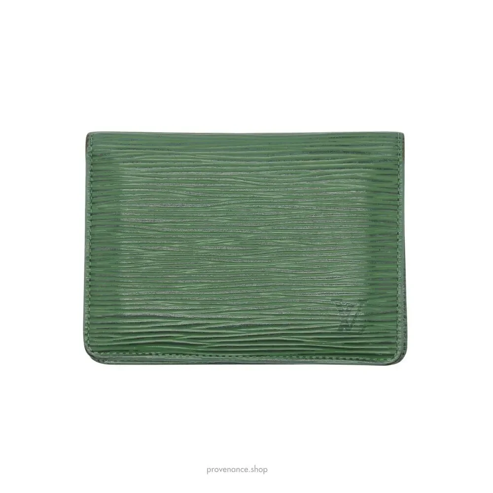 🔴 Louis Vuitton 2ID Wallet - Green Epi Leather